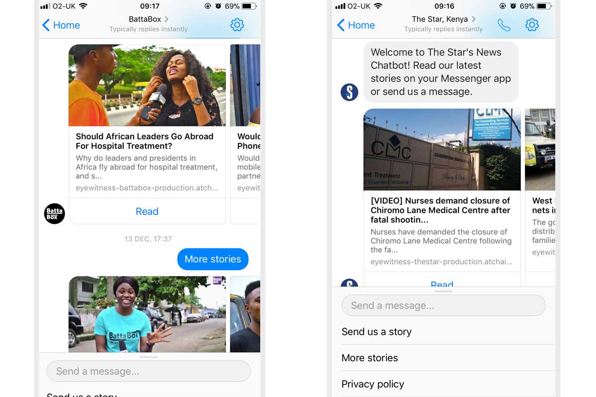 Facebook Messenger bots launched for The Star and Battabox